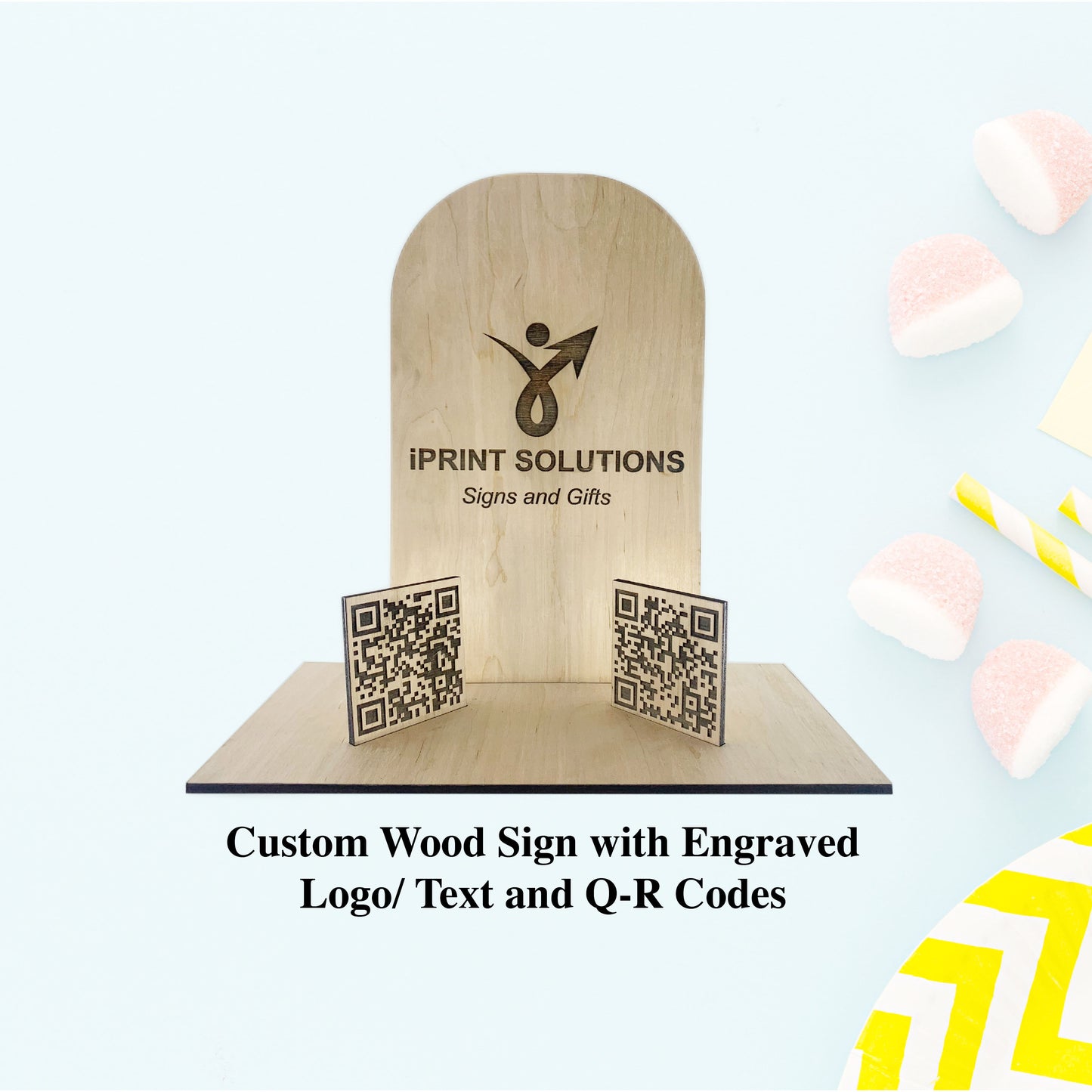 custom sign, wooden q-r code, wooden qr code stand, wood sign, qr code sign, qr code sign wood, custom sign, sign, custom qr code sign