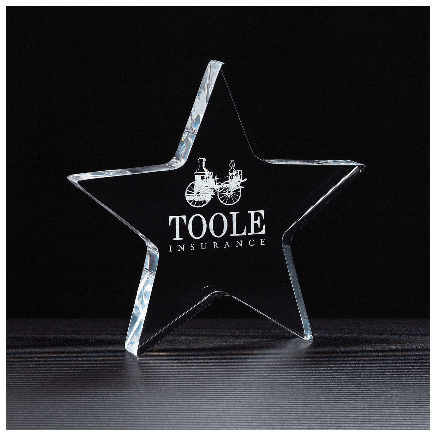 5" x 4 3/4" Star Acrylic Paperweight, Custom Engraved Acrylic
