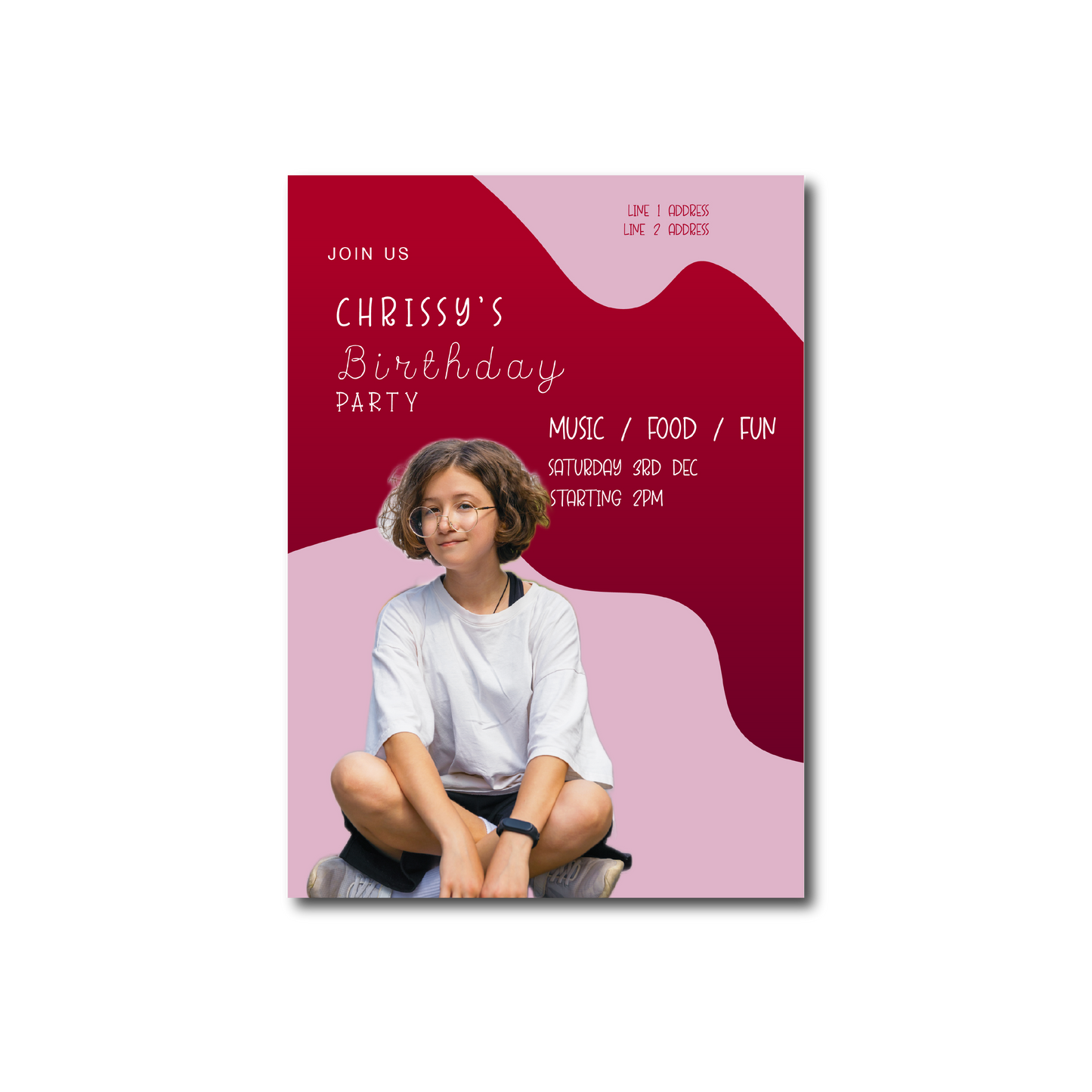 Birthday invitation, kids birthday party invitation, kids birthday invitation printed, kids birthday invitation with photo, birthday invitation