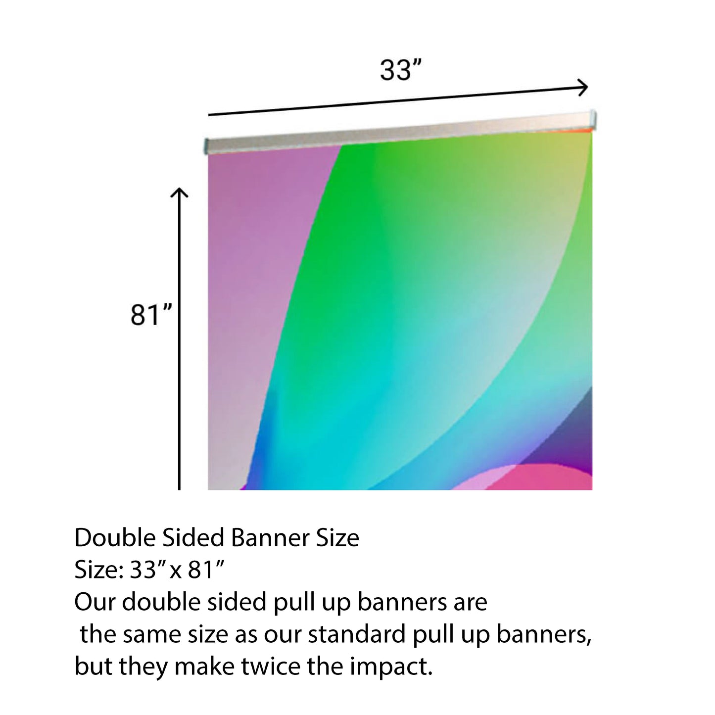 Custom Standard Pull Up Banners, Two Sides Printed Custom Banner, Pull Up Banners