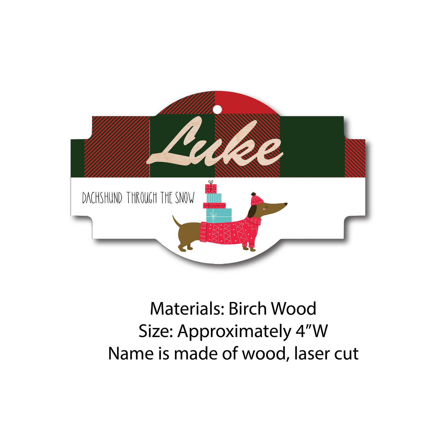 Christmas Dachshund through the snow ornaments,Christmas Ornament, Christmas Ornament Ideas,Christmas Ornaments Personalized Dog ornament