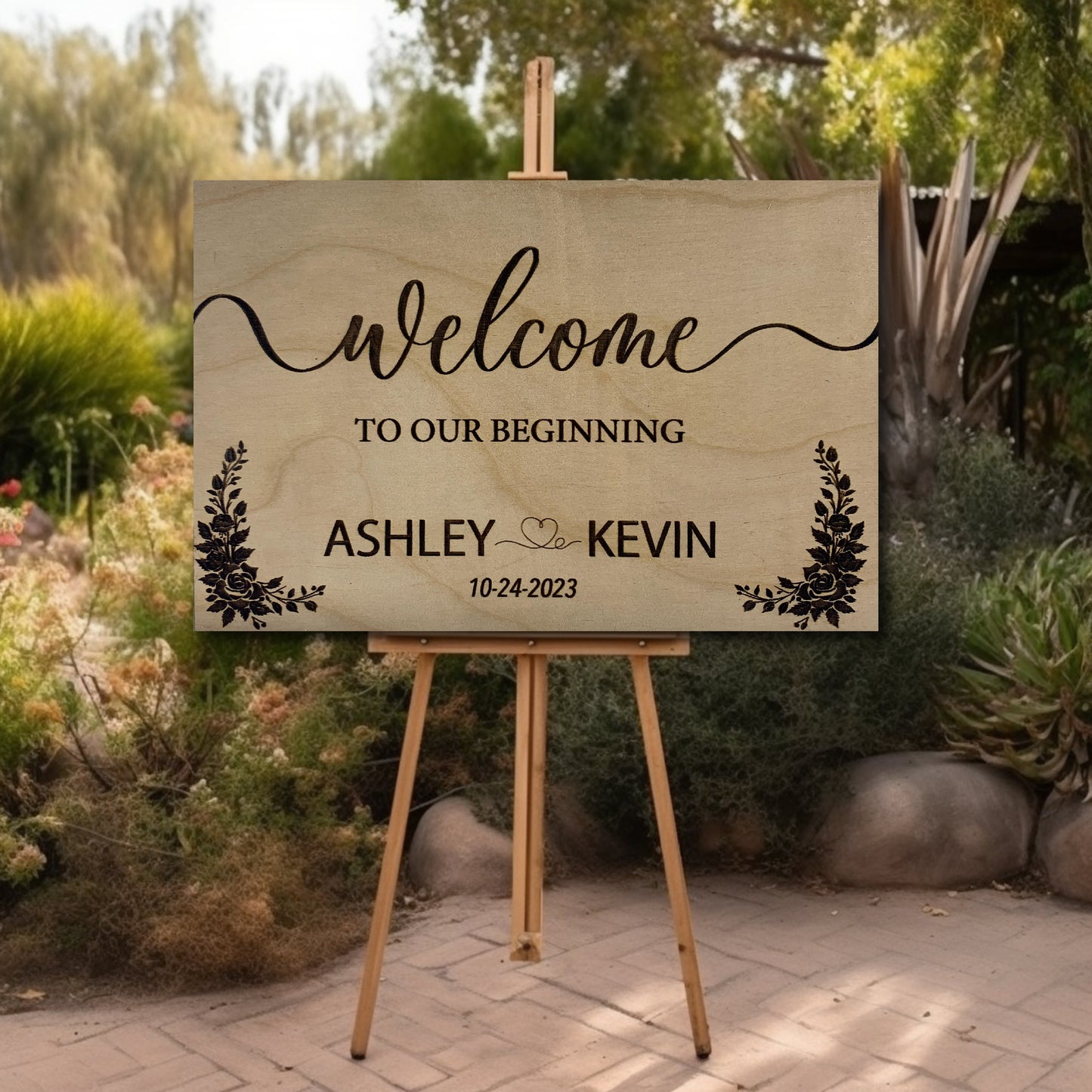 18X20 inches Wedding sign, Custom Wedding Sign, Laser engraved wedding sign, wood wedding gift Gift