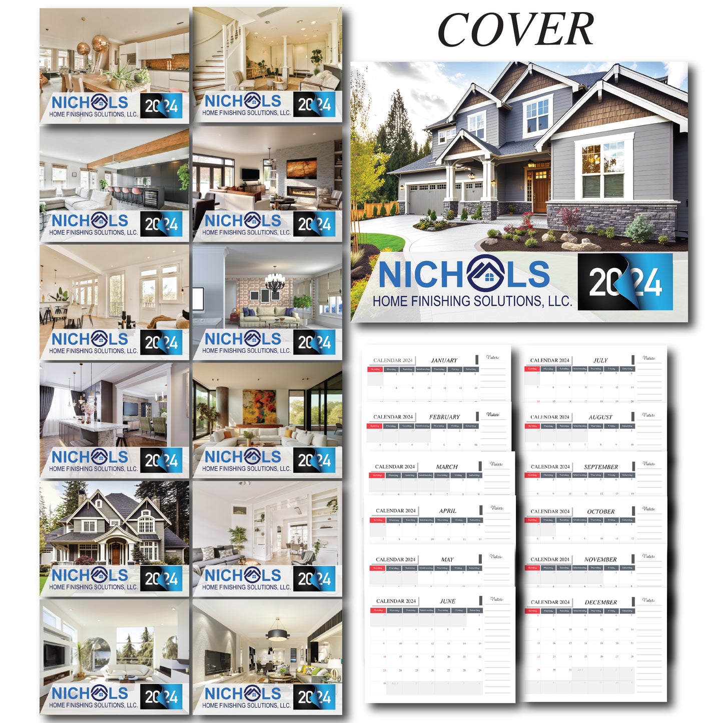 2024 Customized Family Calendar Personalized Calendar Bulk Family Calendar Giveaway Affordable High Quality Calendar Bulk Company Calendar