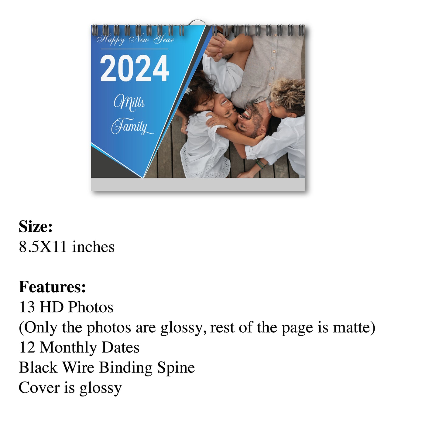 Calendar, custom calendar, monthly calendar, 2024 custom calendar, custom wall calendar, custom photo calendar, Family calendar
