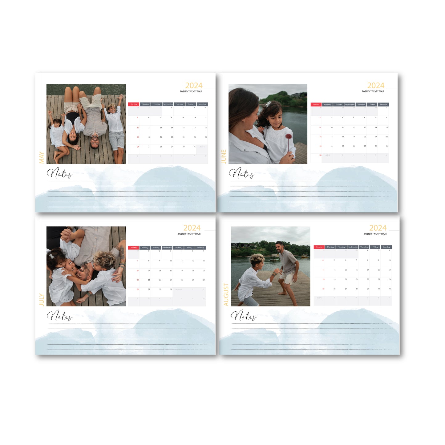 Calendar, custom calendar, monthly calendar, 2024 custom calendar, custom wall calendar, custom photo calendar, Family calendar