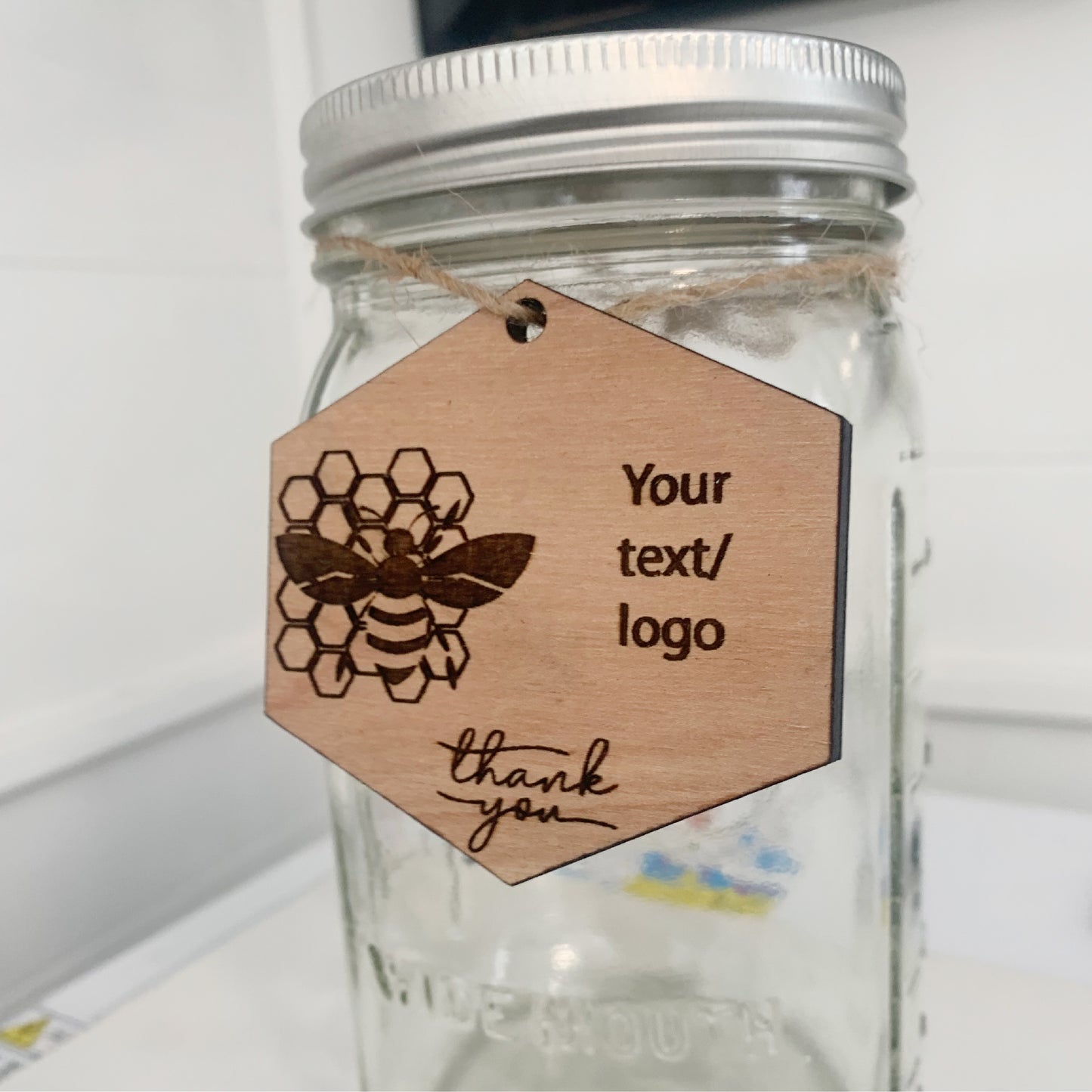 Gift Tag, Honey bottle wood tags, Wood bottle tags, Customizable wood tags, Natural wood labels, Handcrafted bottle tags, Wooden tags