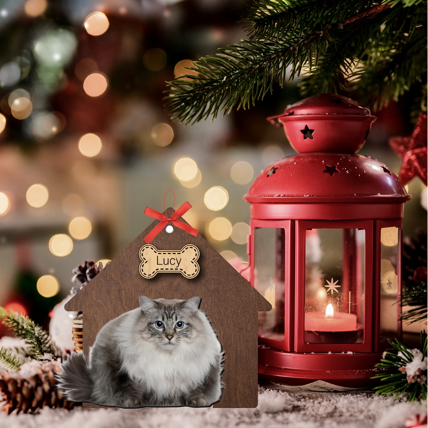 Christmas Pet Lovers ornaments,Christmas Ornament, Christmas Ornament Ideas,Christmas Ornaments Personalized, Laser Cut Pet Ornament