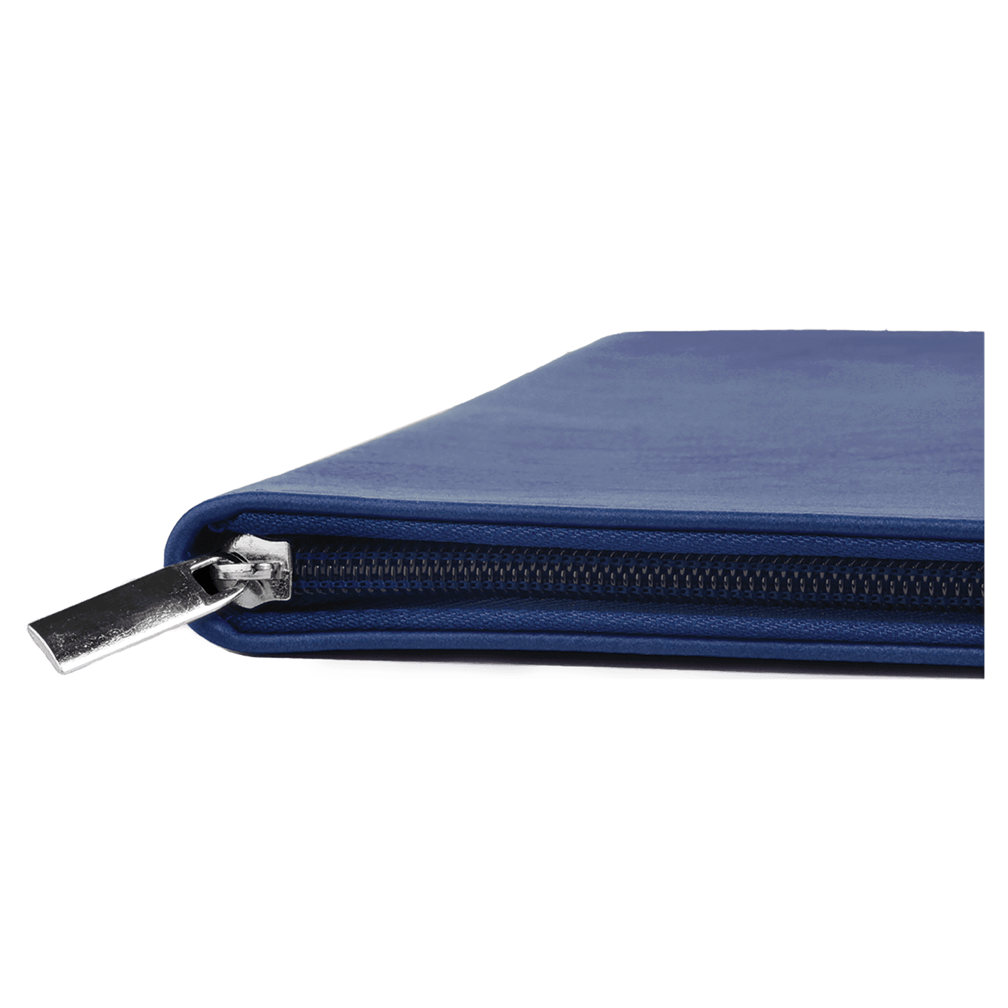 9 1/2" x 12" Blue/Silver with Zipper Leatherette Portfolio with Notepad, Notepad, Custom Engraved Leather Planner, Planner