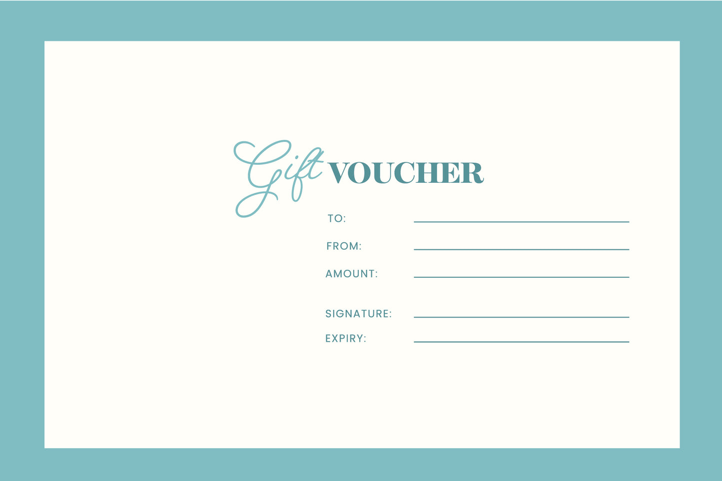 Green Abstract Gift Voucher, Gift Certificate, Gift Voucher