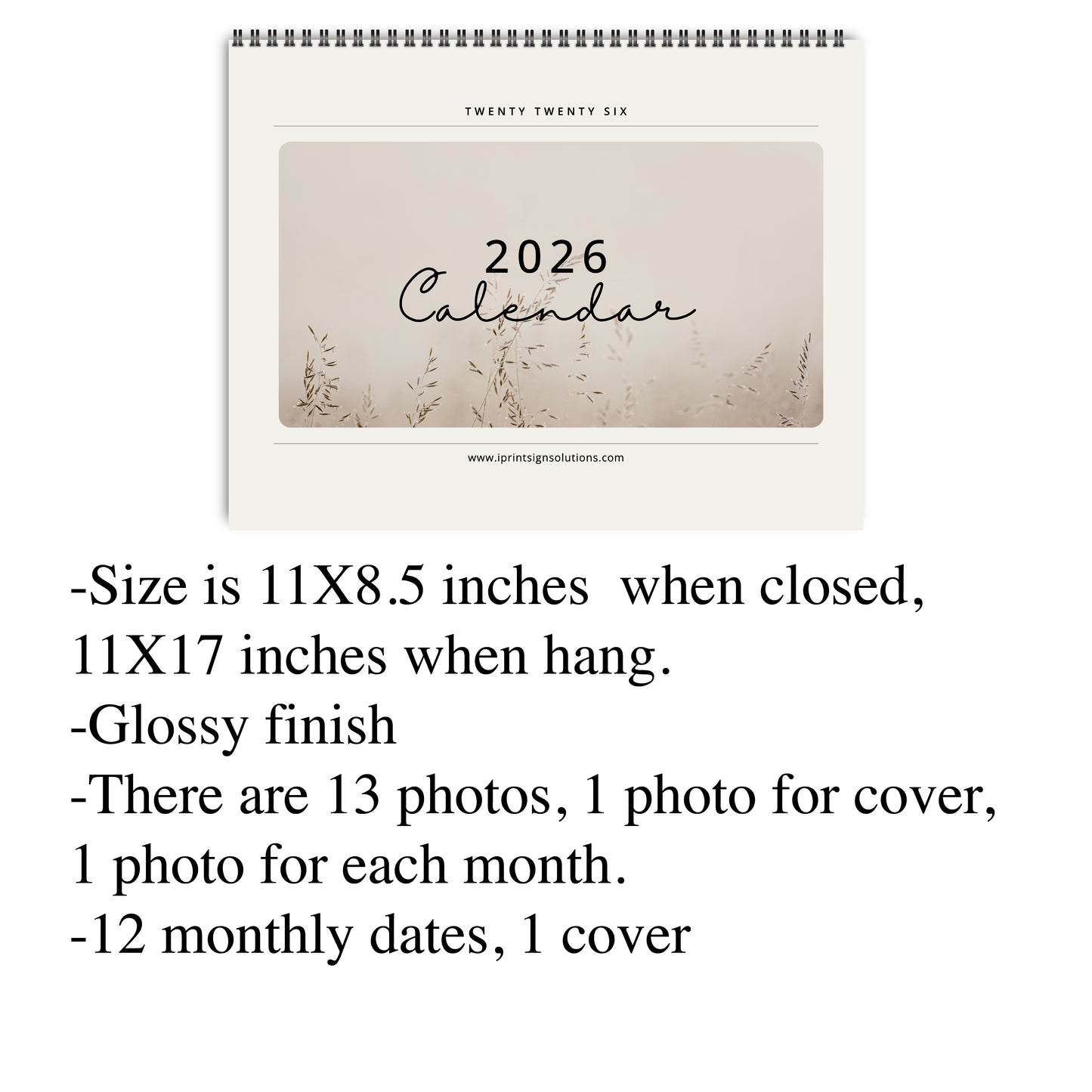 2026 Customized Family Calendar, calendars, calendar, Personalized Calendar Bulk Family Calendar Giveaway Nature Calendar