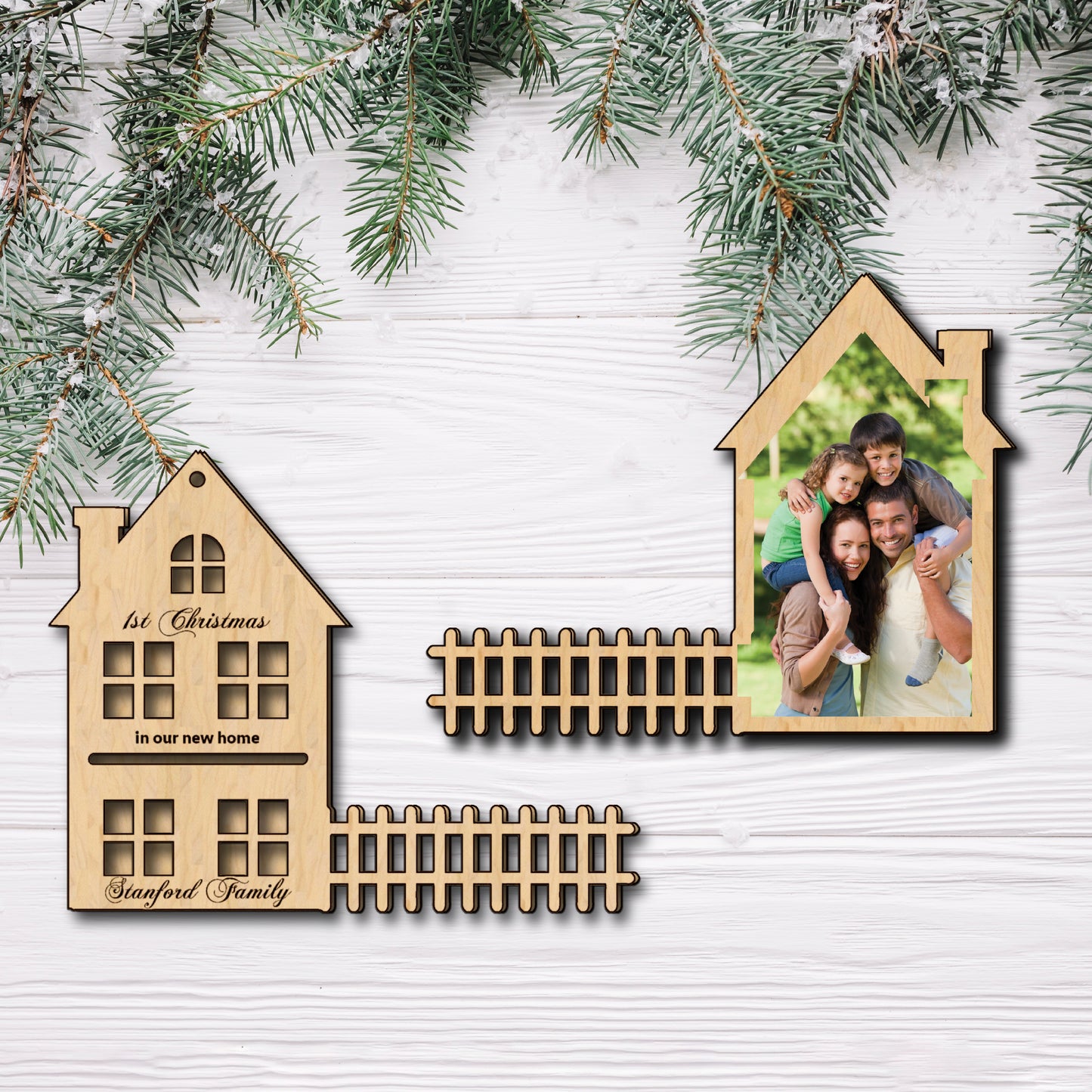 Christmas in Our New Home ornaments,Christmas Ornament, Christmas Ornament Ideas,Christmas Ornaments Personalized, Engraved Wood Ornament
