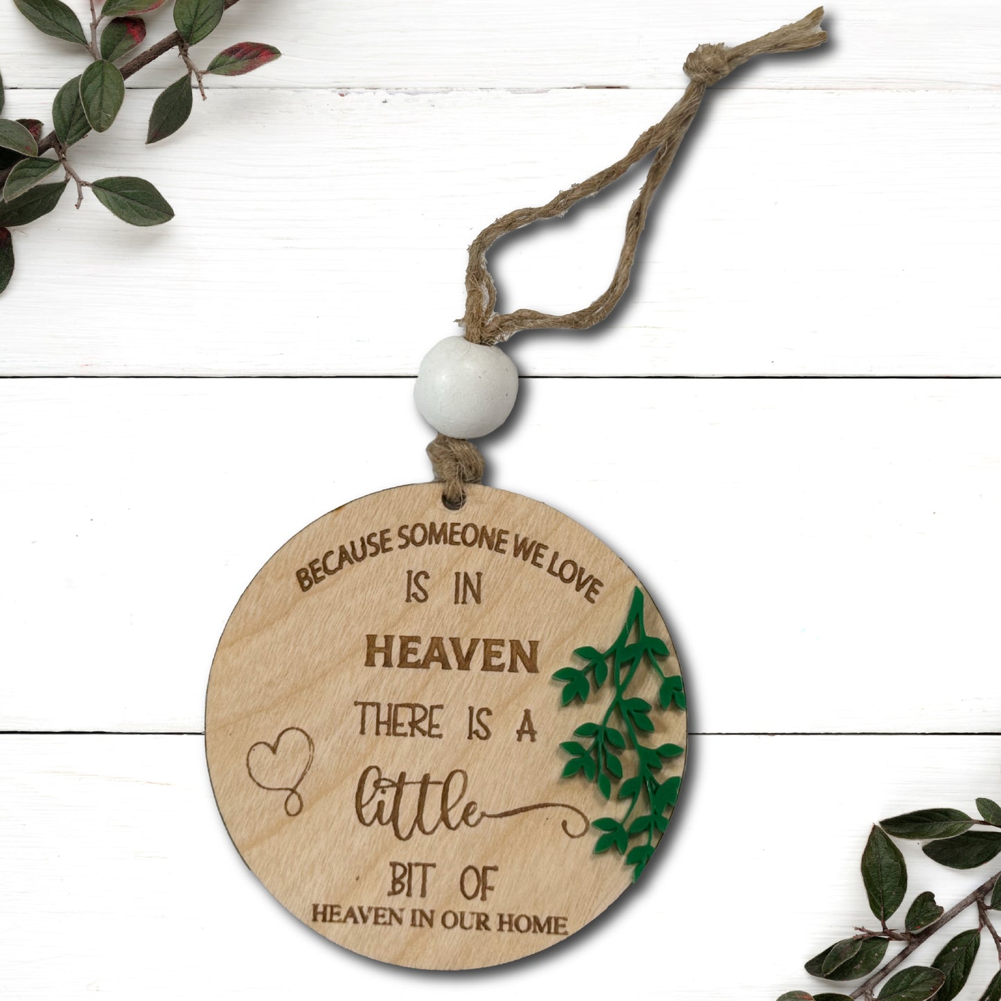 4 inch Round Wood Ornaments Custom Ornaments Christmas Ornaments Memorial Ornament