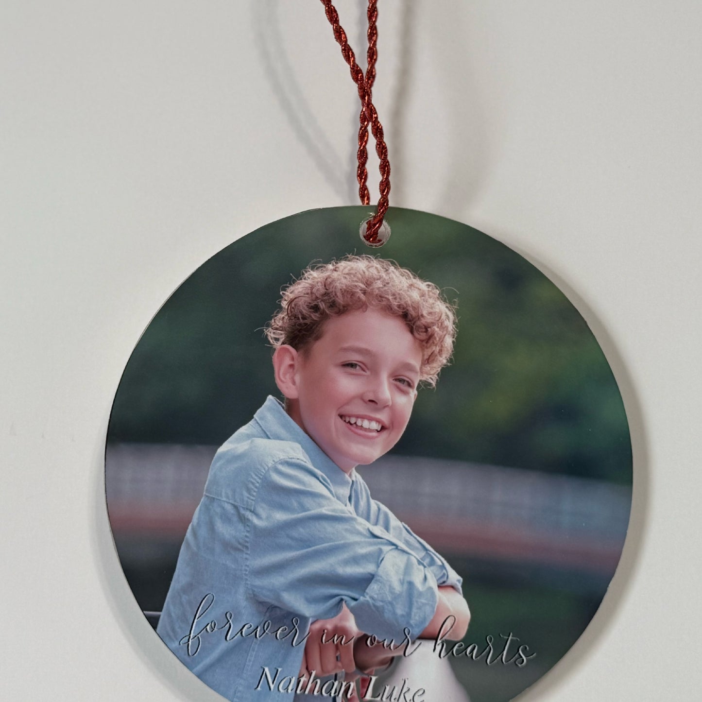 Glossy 4 inch Round Acrylic Ornaments Custom Ornaments Christmas Ornaments Memorial Ornament