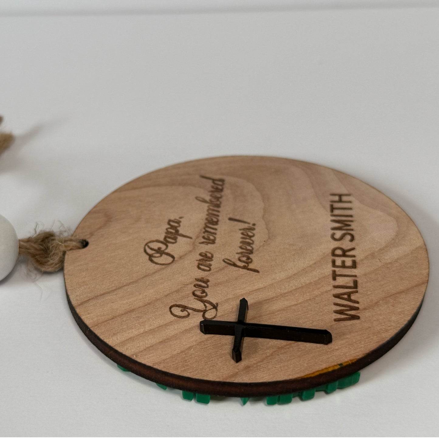 4 inch Round Wood Ornaments Custom Ornaments Christmas Ornaments Memorial Ornament