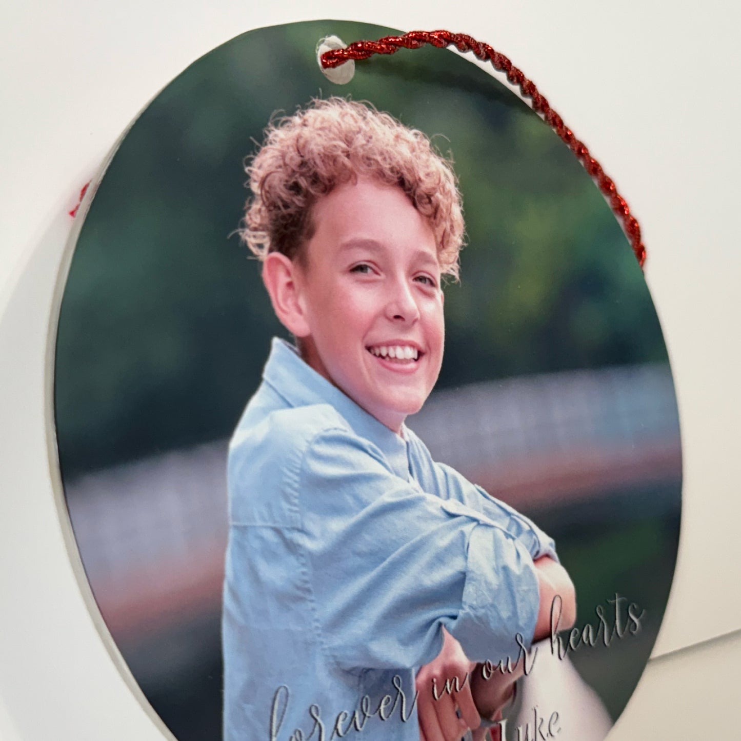Glossy 4 inch Round Acrylic Ornaments Custom Ornaments Christmas Ornaments Memorial Ornament