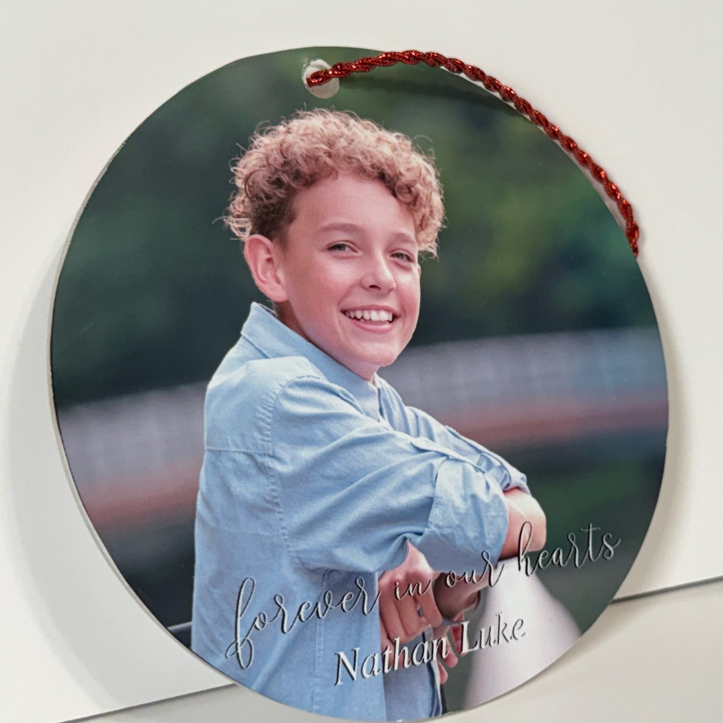 Glossy 4 inch Round Acrylic Ornaments Custom Ornaments Christmas Ornaments Memorial Ornament