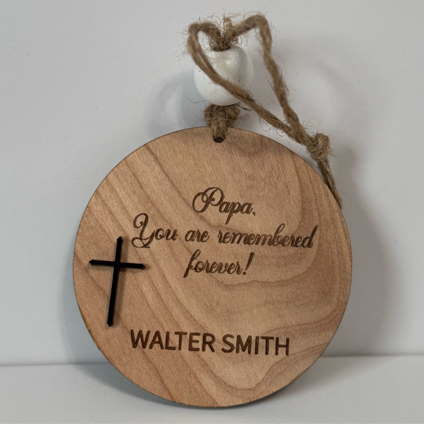 4 inch Round Wood Ornaments Custom Ornaments Christmas Ornaments Memorial Ornament