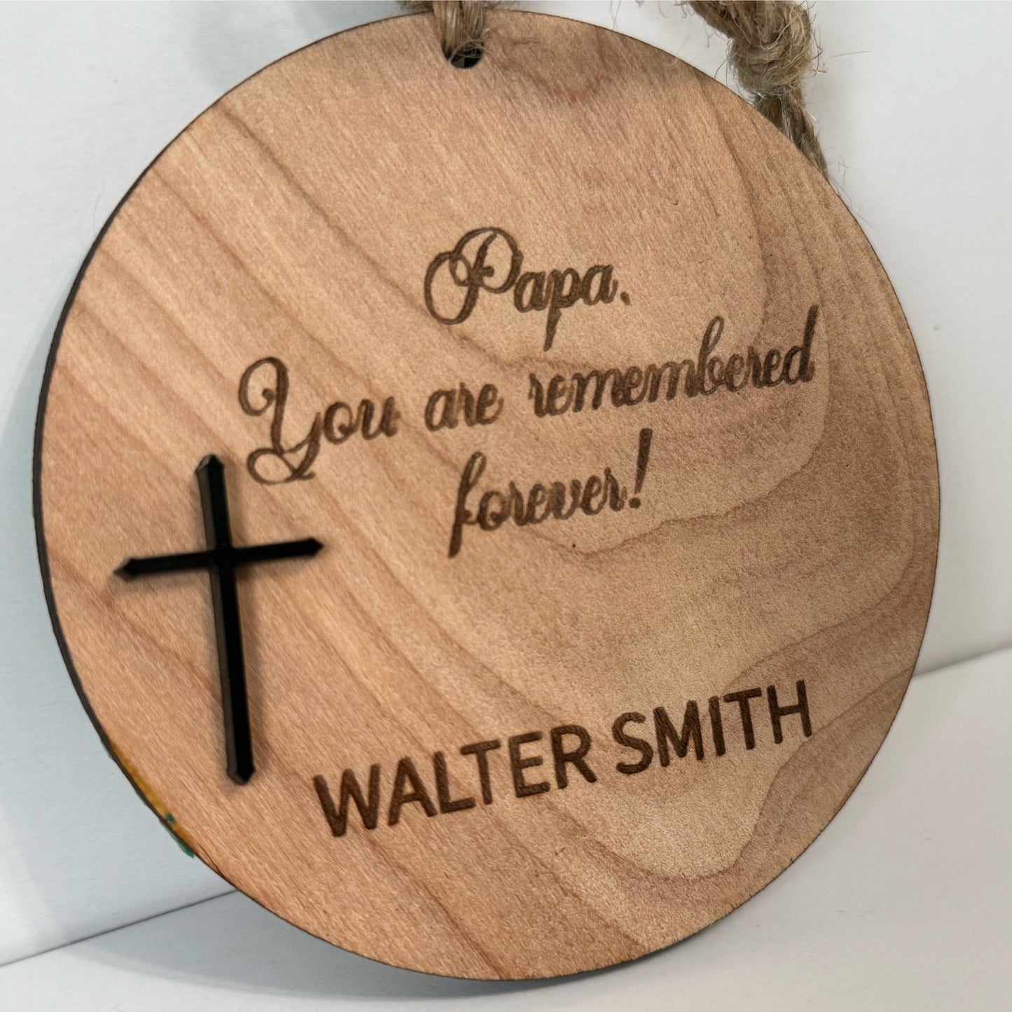 4 inch Round Wood Ornaments Custom Ornaments Christmas Ornaments Memorial Ornament