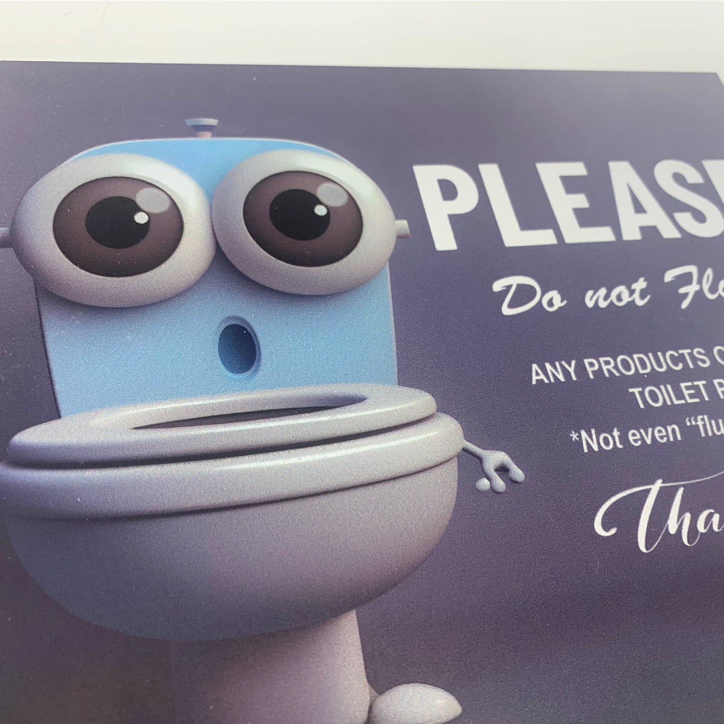 Please do not flush sign, rental house toilet sign, custom rental house sign, do not flush sign