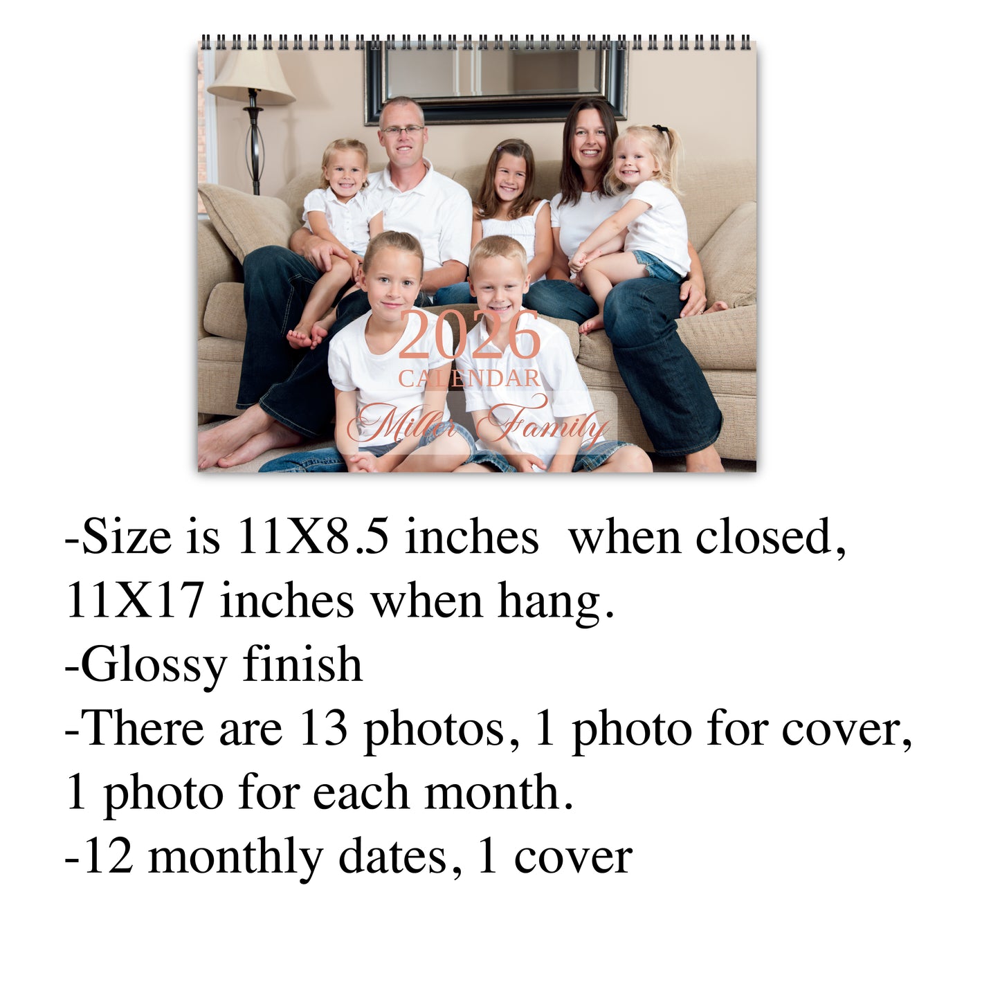 2026 Customized Family Calendar, calendars, calendar, Personalized Calendar Bulk Family Calendar Giveaway Affordable High Quality Calendar Bulk Company Calendar