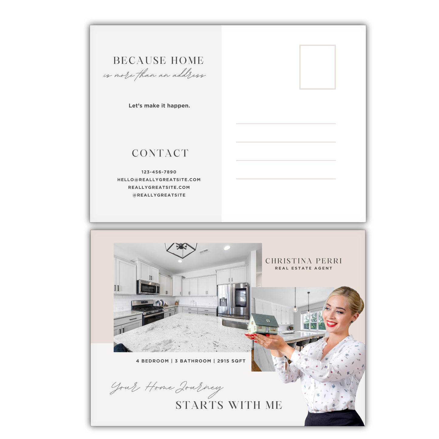 Custom Postcards with Logo – Professional Marketing for Realtors & Small Businesses 5X7 inches