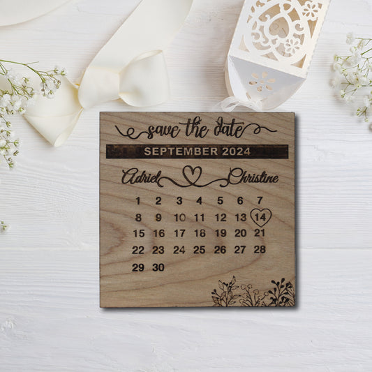 Set of 10, 4X5 inches, Save the Date Wood Magnet, Wedding Invitations, Custom Wood Magnet, Engraved Keepsake Invitation, Custom Wedding invitation, Personalized Save the Date