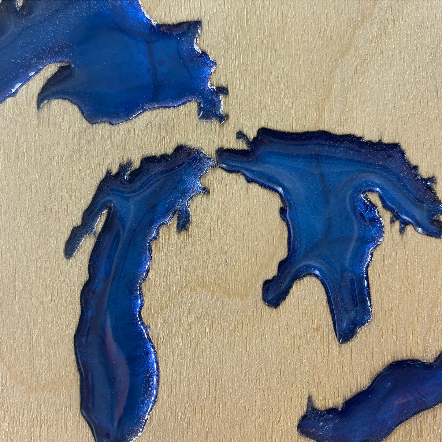 State of Michigan Set of 4 Custom Wood Coasters with box, Engraved wood coasters, wood coasters for business, wood coasters engraved with Wood Box