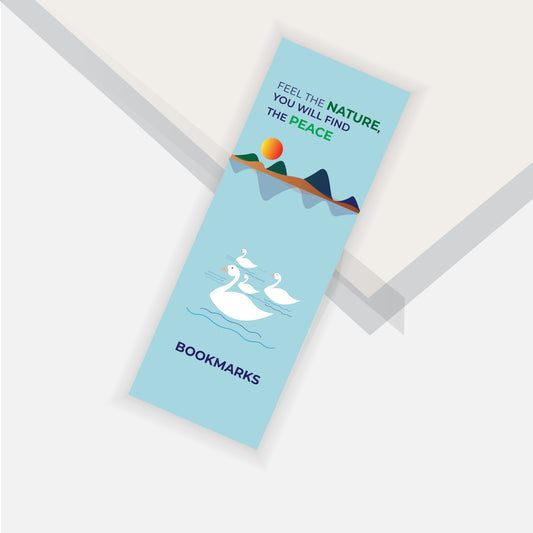 Set of 40, 2X6 inches Bookmarks, Feel the Nature Custom Bookmarks