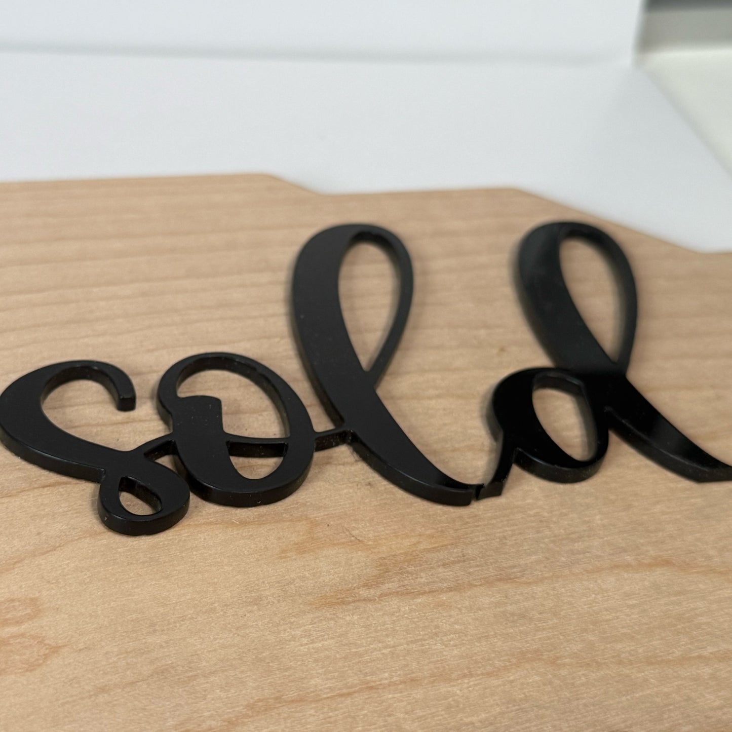 Laser Cut Engraved Wood "SOLD" Key Sign Closing Gift for Realtors Wood Sold Sign