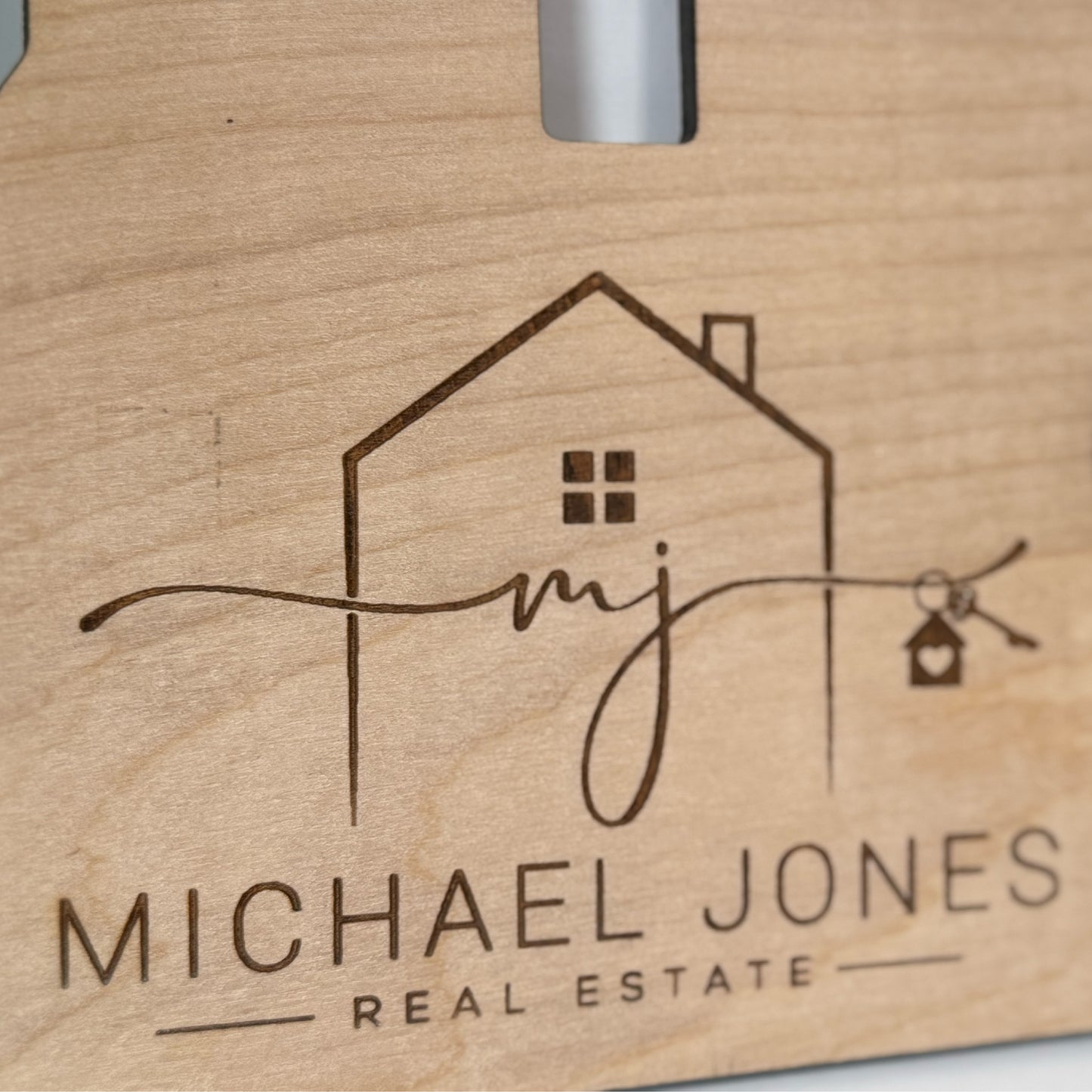 Laser Cut Engraved Wood "SOLD" Key Sign Closing Gift for Realtors Wood Sold Sign