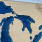 Custom map, custom lake map, State of Michigan map, custom wood map, custom map gifts, custom 3d lake map, map custom, custom map wall art