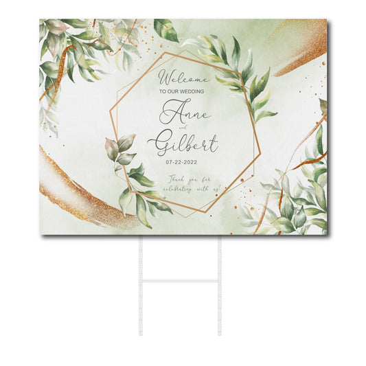 Elegant Pastel Green, Yard signs, Wedding Sign in Board, Wedding Signs, 18X24 Wedding Signage Wedding Welcome Sign, Custom Made Elegant Beautiful Wedding Sign Ideas