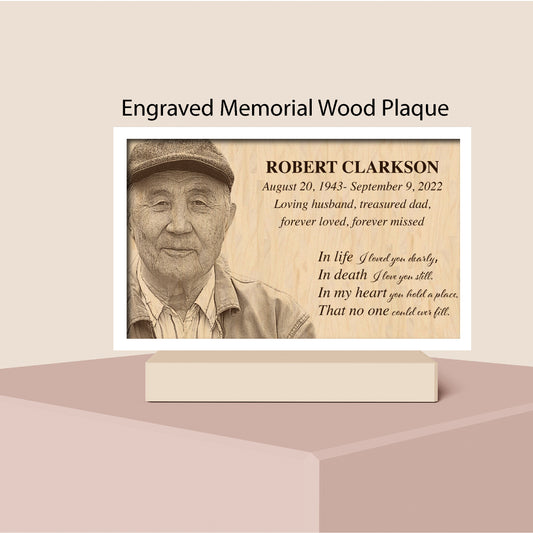 Memorial plaque, custom gift sign, memorial wall plaque, custom memorial photo plaque, memorial plaque with photo, memorial plaque for wedding, dad memorial plaque