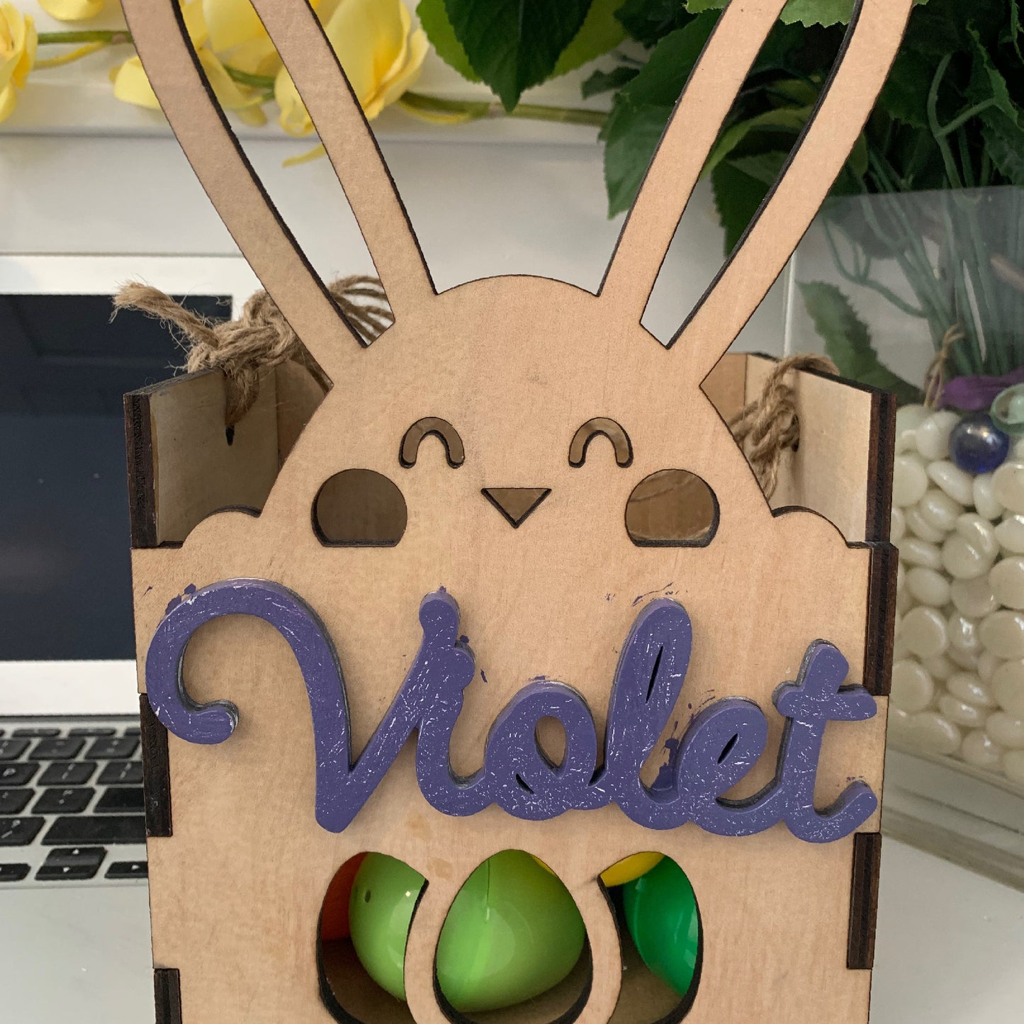 Custom Wood Boxes, wood boxes, Easter Bunny custom box with custom name, easter candy box, easter box, custom easter box