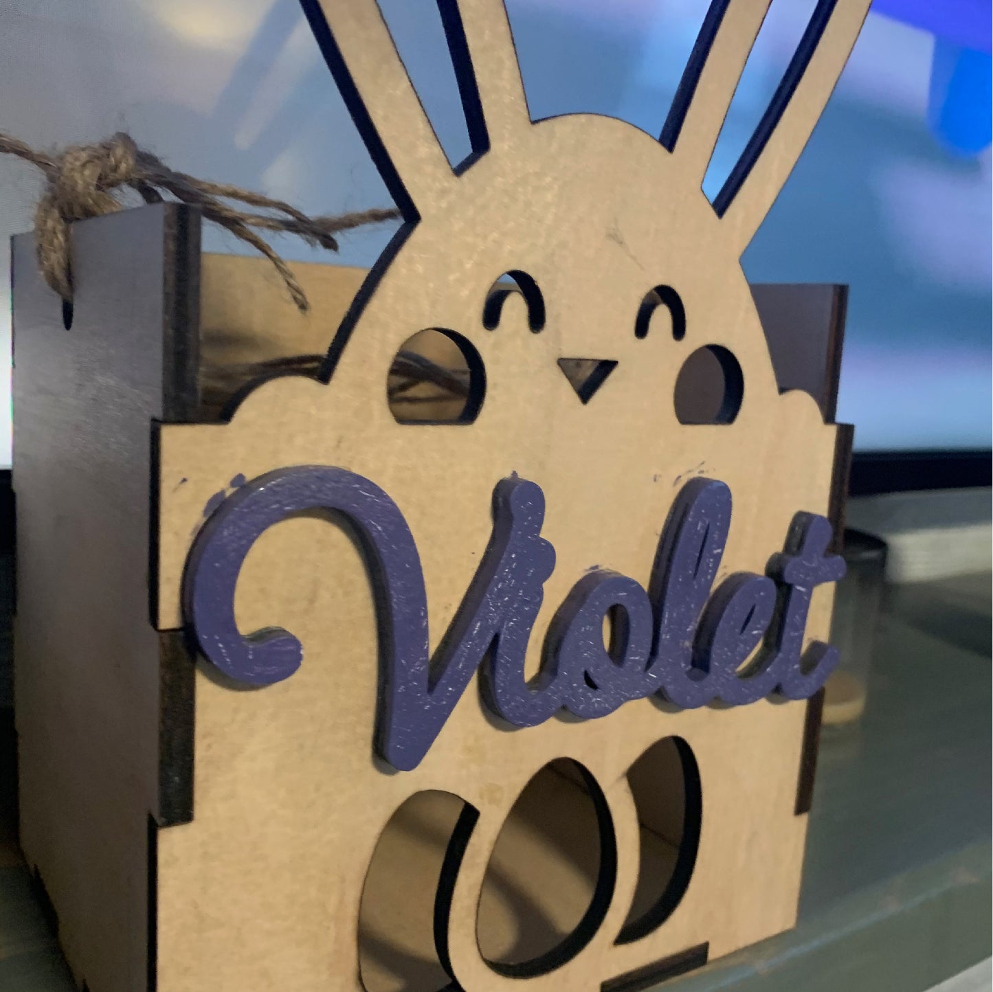 Custom Wood Boxes, wood boxes, Easter Bunny custom box with custom name, easter candy box, easter box, custom easter box