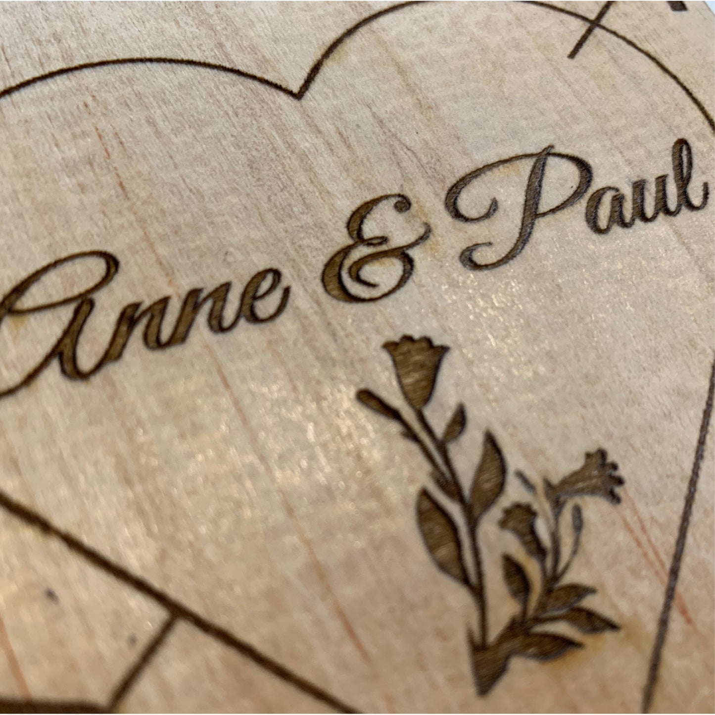 Heart with arrow wedding party favors, 8 pieces party favors wedding, wedding party favors for guests, personalized wedding favors, custom wedding coasters