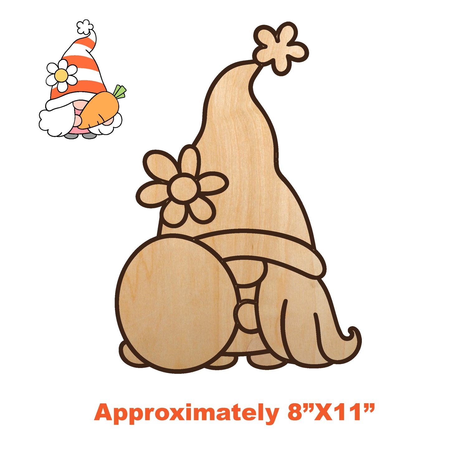 Spring gnome with egg blank wood, cut to shape wood, blank wood for art, wood blank, blank wood