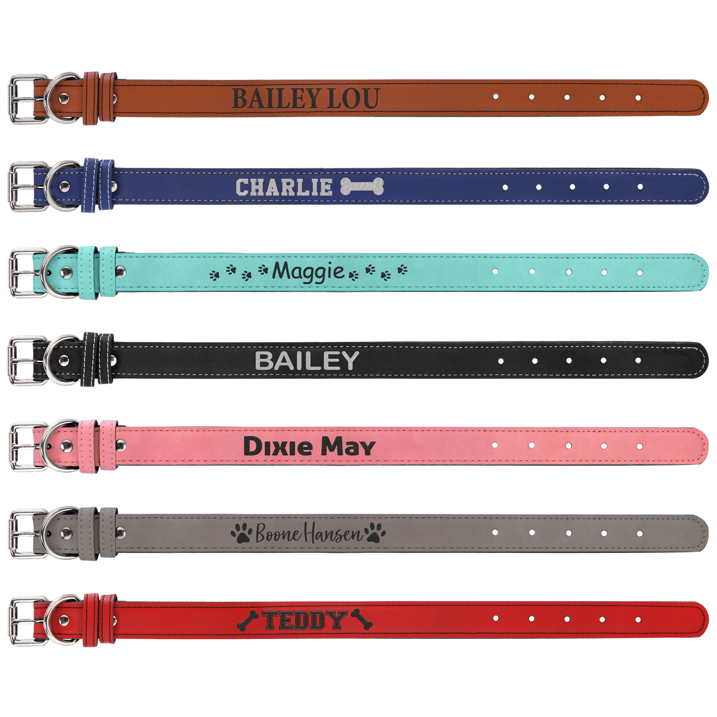 Leatherette Dog Collar, custom collar