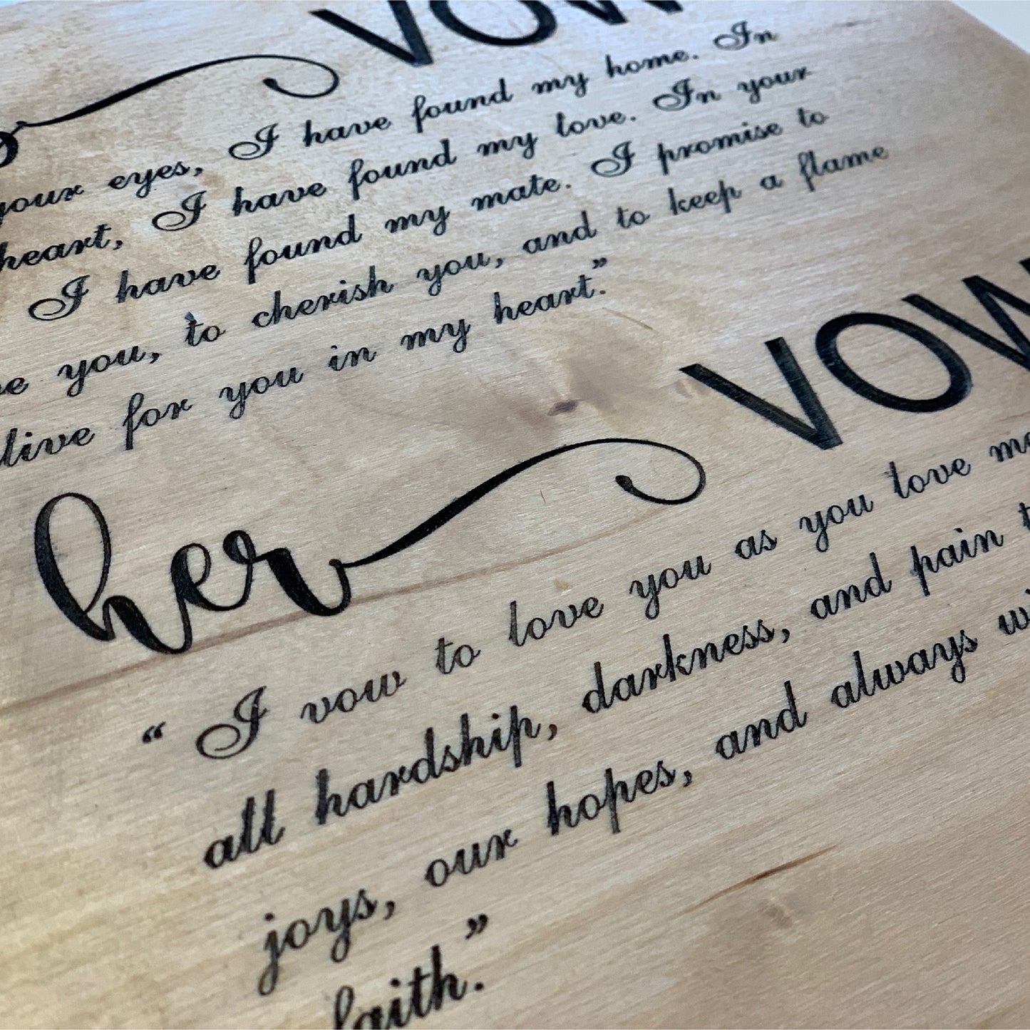 Wedding sign with cross, his vow her vow wedding sign, custom wedding table signs, custom gift, Wedding Wood Sign,wedding welcome Sign,custom wood sign, Engraved Wedding Wood Sign, cross wedding sign