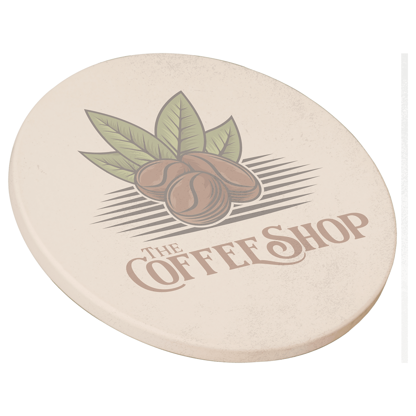Sandstone Coaster with Cork Backing, custom coaster