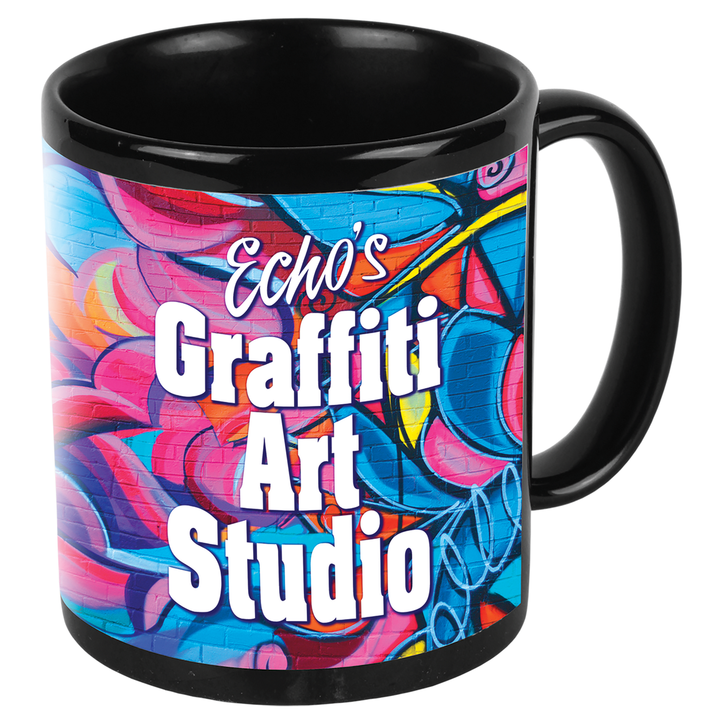 Black/White 11 oz. Ceramic Mug, Custom Mug