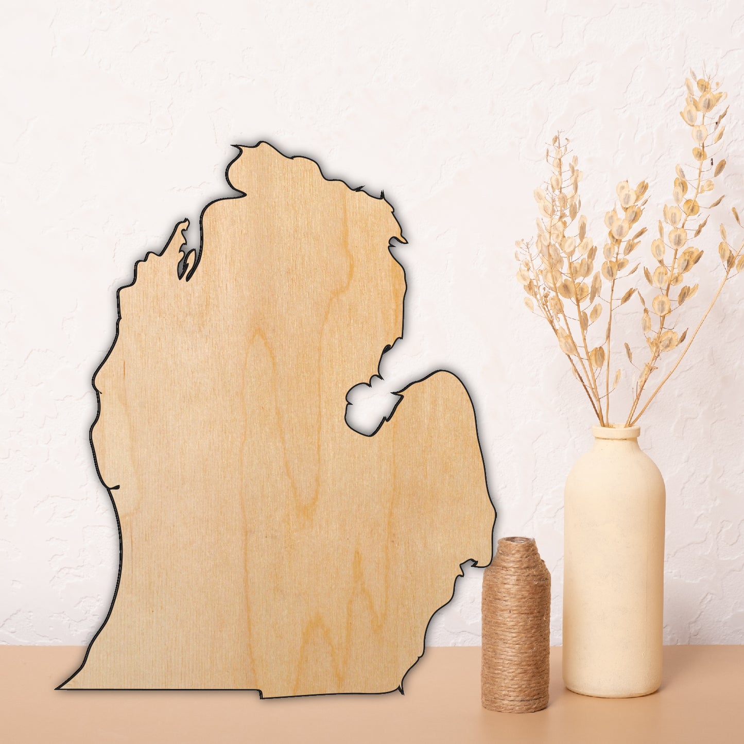 State of Michigan blank wood for art, wood blank, blank wood, cut to shape wood