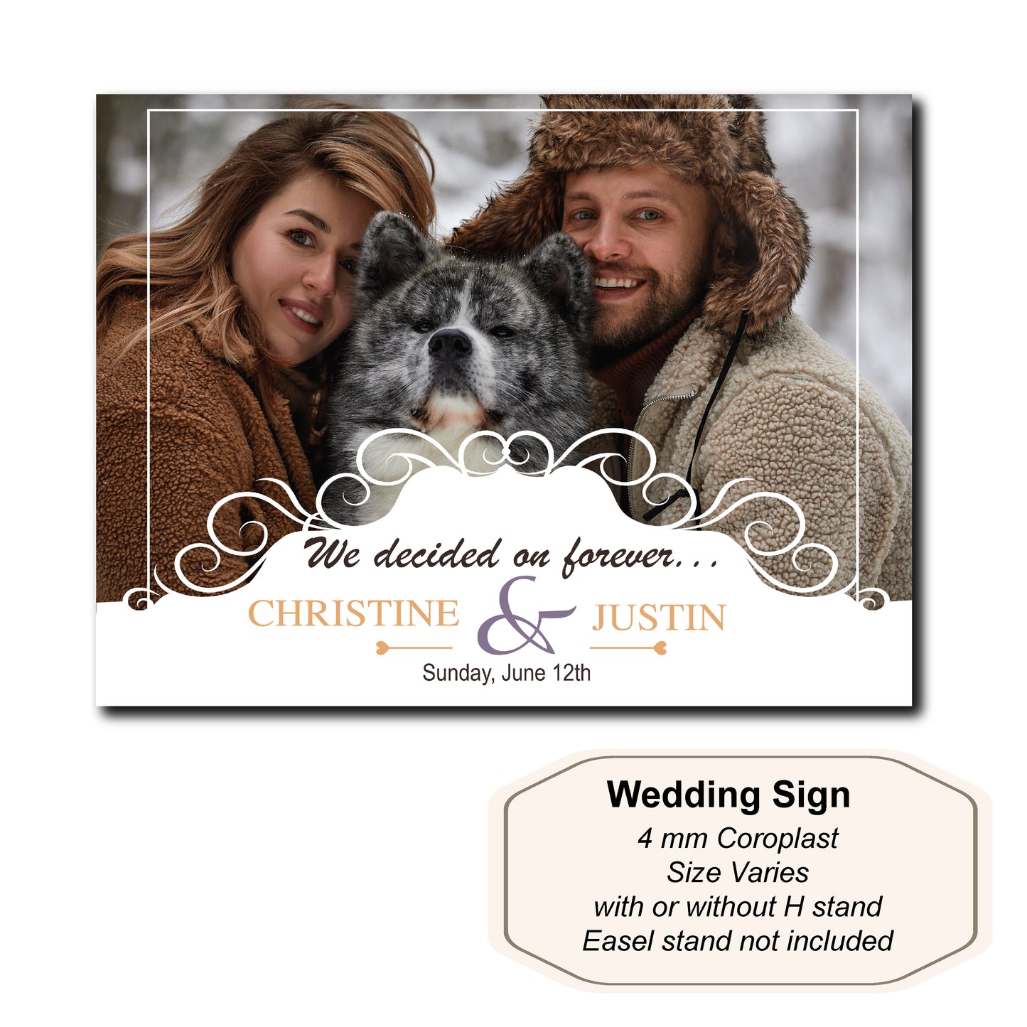 Couple Photos 18X24 Wedding Signage, custom Wedding Signs,Wedding Sign in Board, Wedding Welcome Sign, Custom Made Elegant Beautiful Rose Wedding Sign Ideas