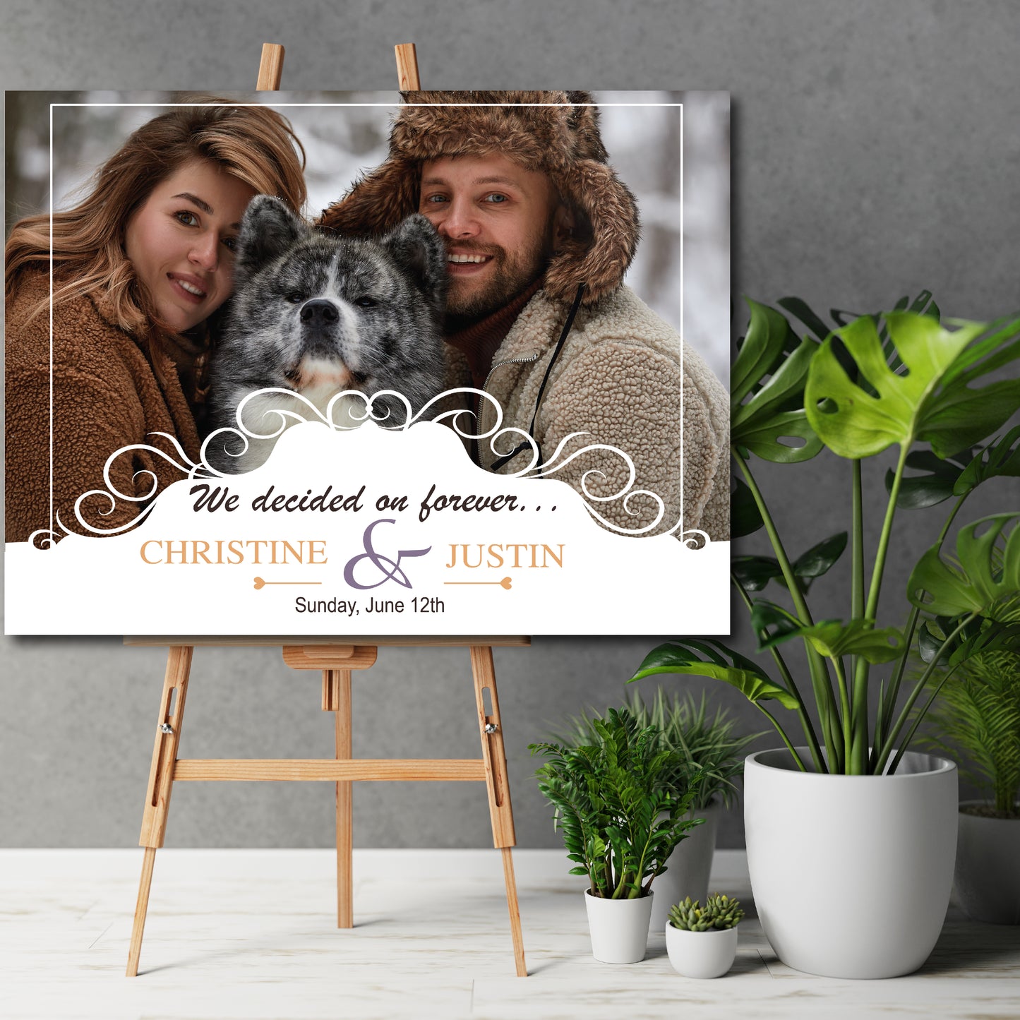 Couple Photos 18X24 Wedding Signage, custom Wedding Signs,Wedding Sign in Board, Wedding Welcome Sign, Custom Made Elegant Beautiful Rose Wedding Sign Ideas