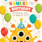 Set of 25, 5X7 inches Flat Card Invitation Custom Invitation Custom Birthday Invitation Monsters Invitation