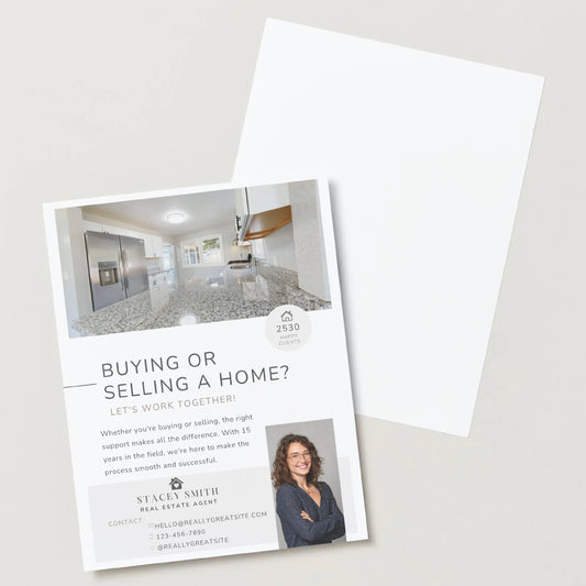 4X6 inches Custom Flyers/ Beige Classy Real Estate Marketing Flyer/ Business Flyers Premium Cardstock/ Matte Gloss