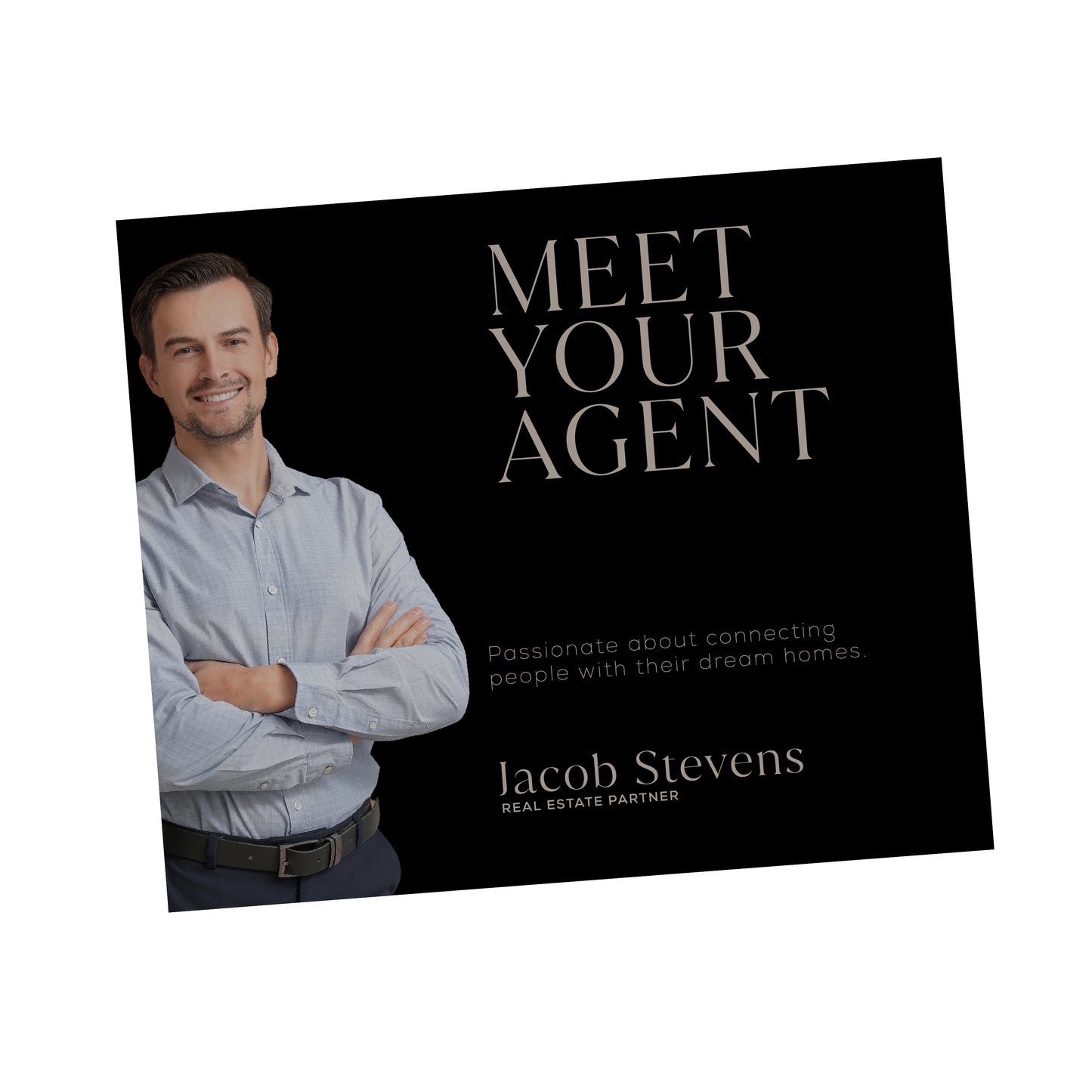 Black Elegant Real Estate Car Sticker/ 12X12 inches/ Gloss Laminate