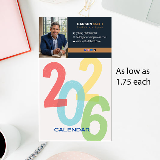 Custom Realtor calendar, calendars, calendar,2026 custom calendar, custom magnetic calendar, affordable bulk calendar, magnetic calendar, calendar 2026