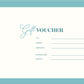 Green Abstract Gift Voucher, Gift Certificate, Gift Voucher, Custom Gift Voucher