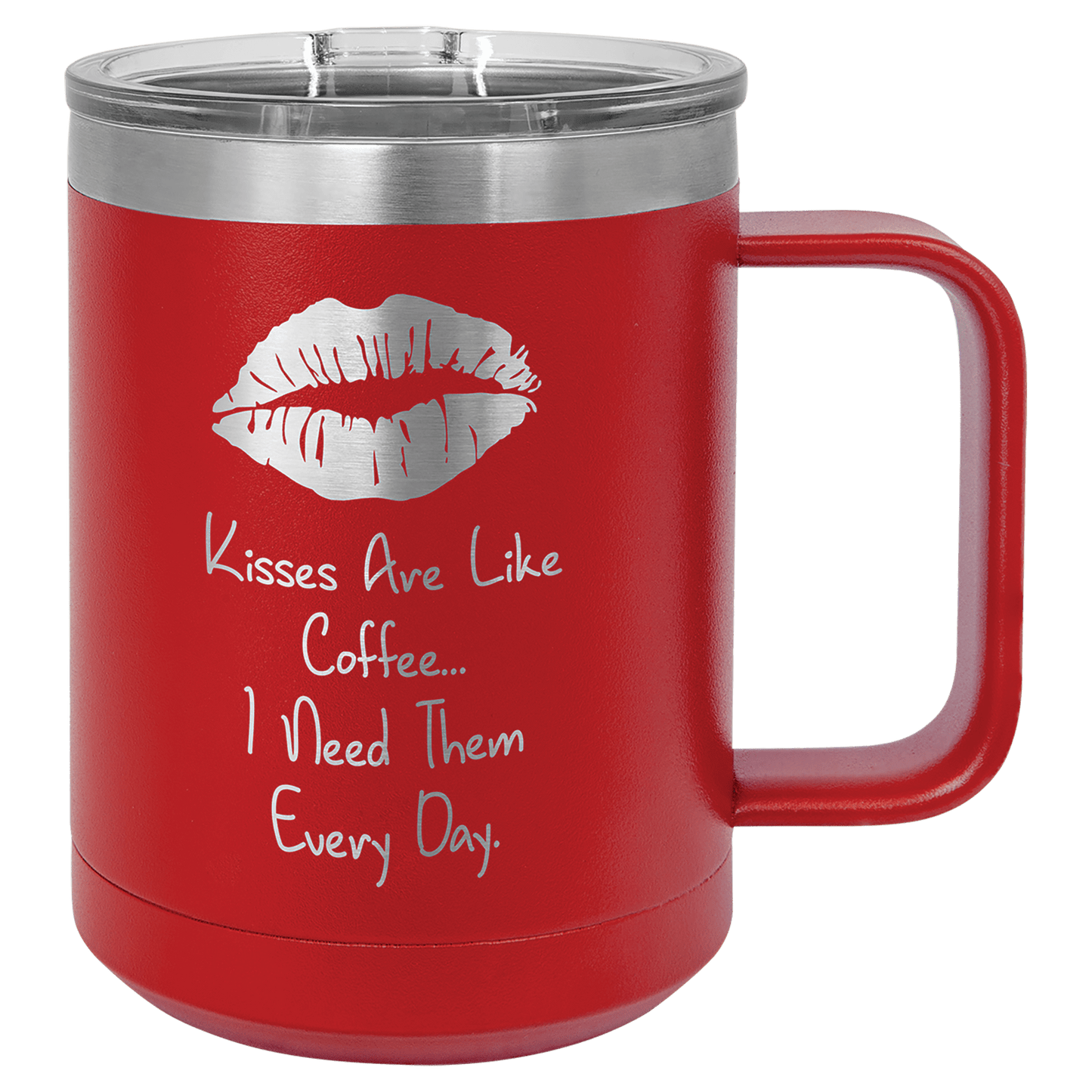 Red Polar Camel 15 oz. Coffee Mug with Slider Lid, Custom Tumbler